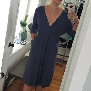 slate blue/grey 3/4 dress